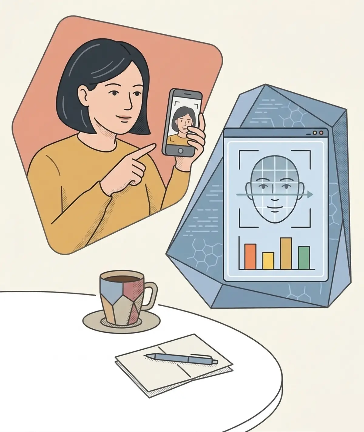 Soft placeholder panel for AI diagnosis preview